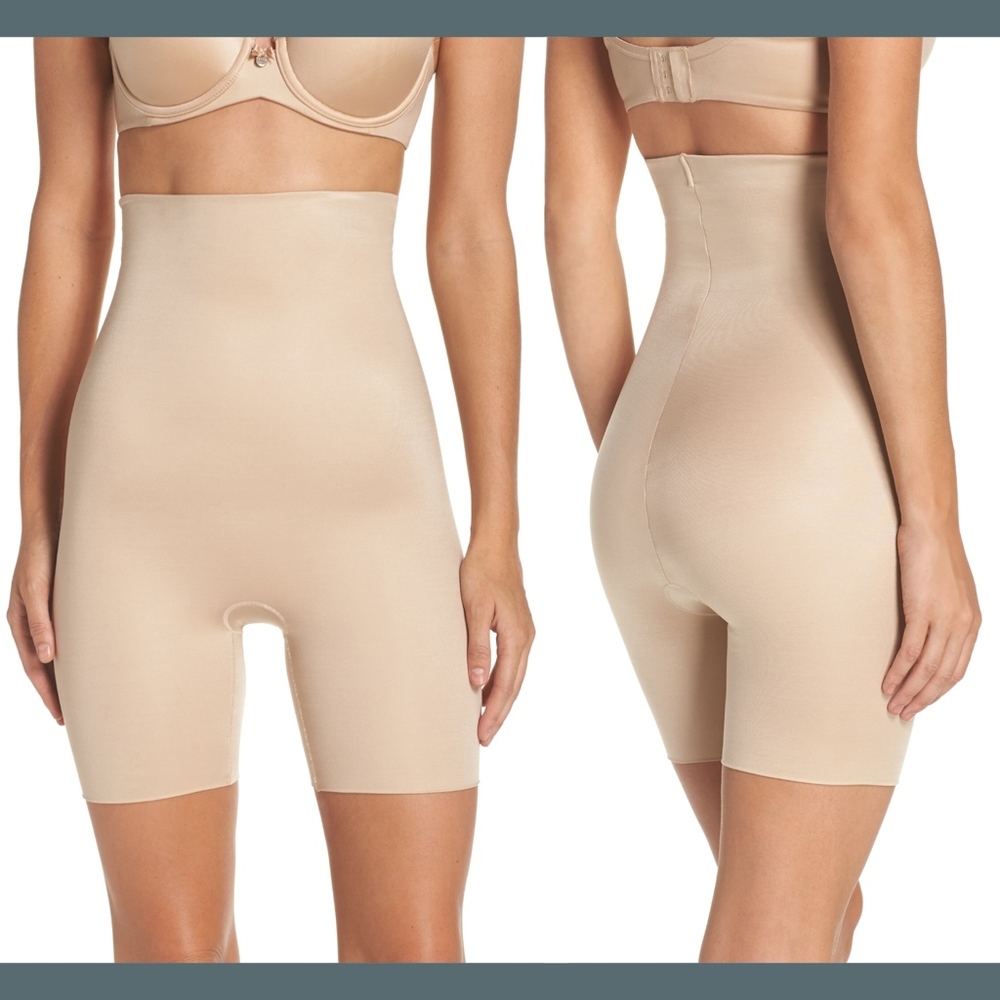NEW Spanx Power Conceal Her High Waist Mid‎ Thigh Short Shaper [SZ Small ]